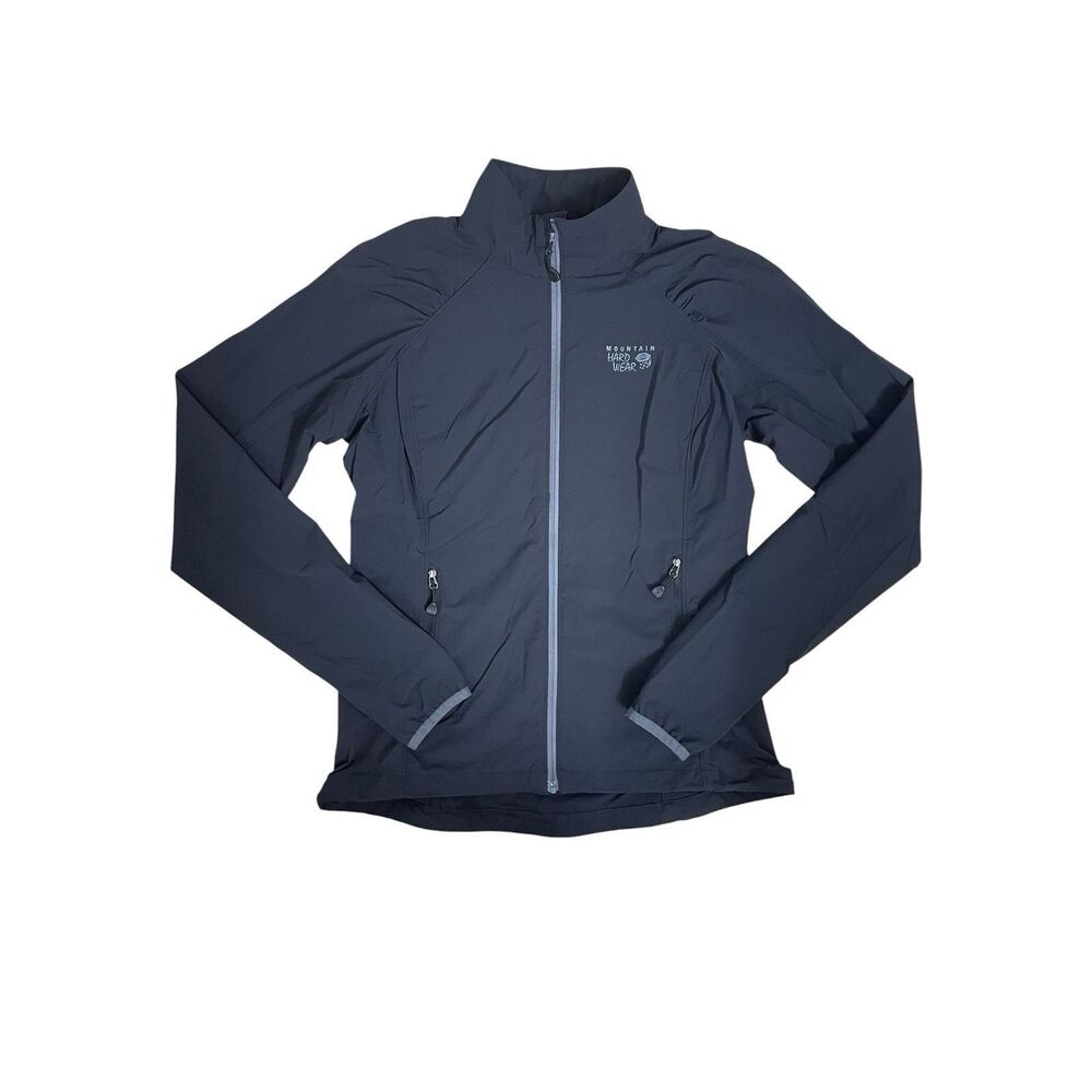 Mountain Hardwear Women’s Softshell Jacket Gray Full Zip Hiking Medium